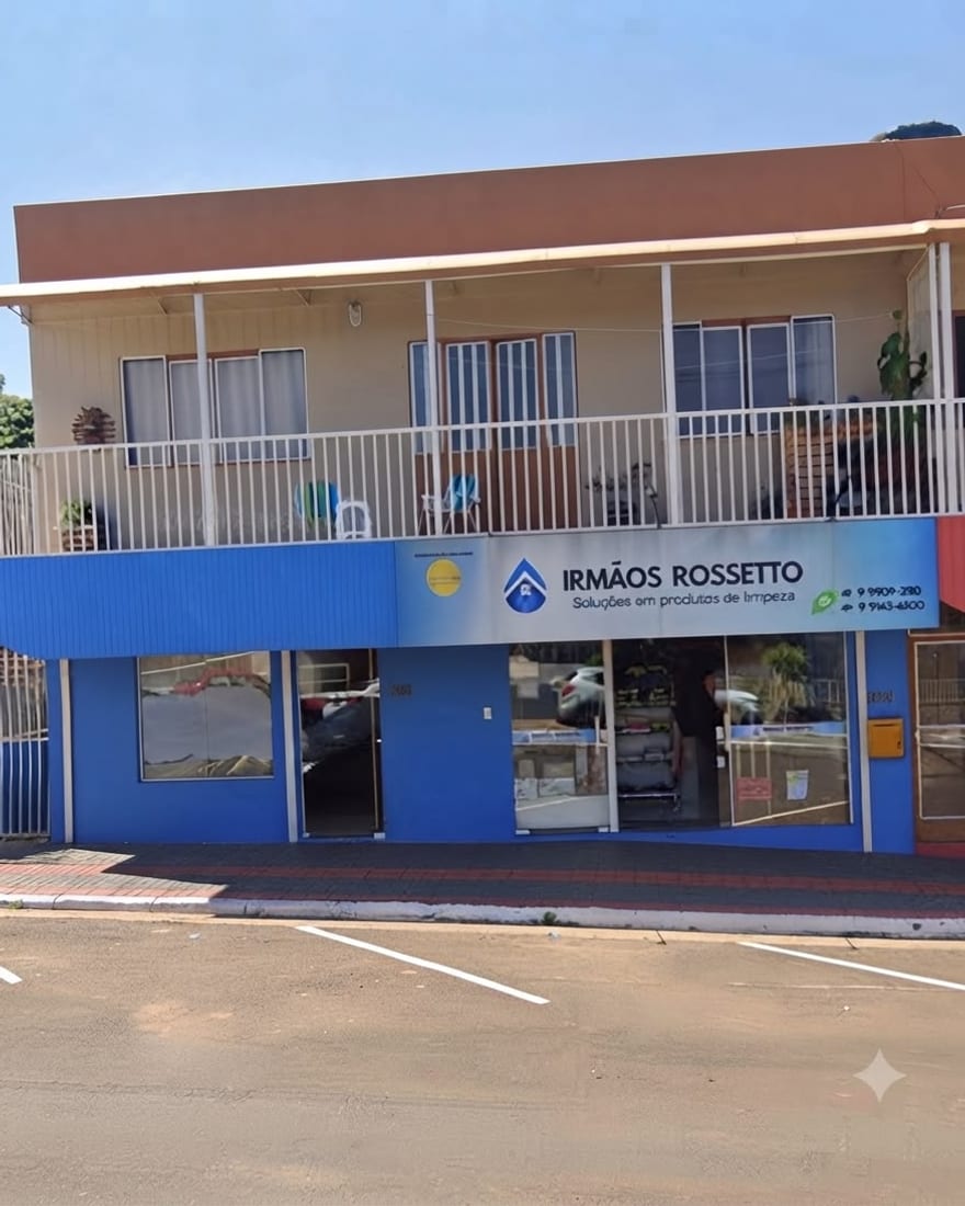Fachada da loja Irmãos Rossetto em Faxinal dos Guedes